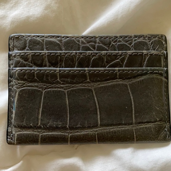 COACH Crocodile Card Holder - Picture 2 of 5